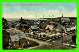 NORTH BAY, ONTARIO - LOOKING NORTH FROM NORMAL SCHOOL - TRAVEL IN 1912 -  THE VALENTINE & SONS PUB - - North Bay