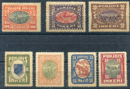 NORDINGERMANLAND 1920 Pictorial Definitive Set Of 7 LHM / *.  Michel 8-14 - Ungebraucht