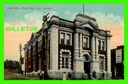 NORTH BAY, ONTARIO - POST OFFICE - TRAVEL IN 1912 - ANIMATED WITH PEOPLES - THE VALENTINE & SONS PUB - - North Bay