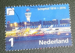 Nederland - NVPH - 3451 - 2016 - Gebruikt - Cancelled - 100 Jaar - Schiphol - Platform Bij Avond - Gebruikt