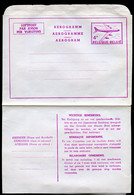 Belgique Aérogramme #6III Mi. LF6III Neuf 1958 - Aérogrammes