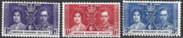 British Solomon Islands   1937  SG 57-9  Coronation  Mounted Mint - Isole Salomone (...-1978)