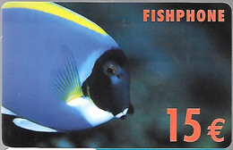 CARTE-PREPAYEE-FISHPHONE-15€-POISSONS TROPICAUX-Gratté-Plastic Epais Glacé-T BE     - - Peces