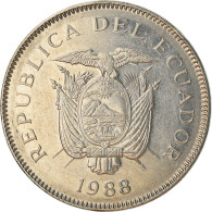 Monnaie, Équateur, 20 Sucres, 1988, TTB, Nickel Clad Steel, KM:94.1 - Equateur