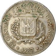 Monnaie, Dominican Republic, 25 Centavos, 1987, Dominican Republic Mint, TB+ - Dominicaine
