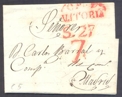 1830 PREFILATELIA SPAGNA SPAIN LETTERA CARTA VITORIA - MADRID - ...-1850 Prefilatelia