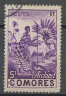 Comores - Comoros - Komoren 1950-52 Y&Tn°5 - Michel N°24 (o) - 5f Femme Indigène - Used Stamps