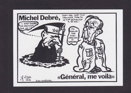CPM De Gaulle Debré Tirage Signé 50 Exemplaires Numérotés Signés Par JIHEL Satirique Caricature - Hommes Politiques & Militaires
