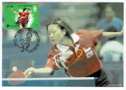 3A :  Carte Maximum Card Singapore - 2020 Tokyo Olympic Games Table Tennis - Tennis Tavolo
