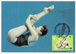 3A :  Carte Maximum Card Singapore - 2020 Tokyo Olympic Games High Diving - Tuffi