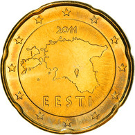 Estonia, 20 Euro Cent, 2011, Vantaa, SUP+, Laiton, KM:65 - Estonie