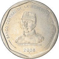 Monnaie, Dominican Republic, 25 Pesos, 2008, TTB+, Copper-nickel, KM:107 - Dominicaanse Republiek