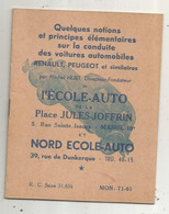 JC,publicité , Quelques Notions...conduite Des Voitures Automobiles Renault, Peugeot..., Frais Fr 2.95 E - Publicités