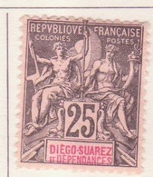 Diego Suarez - Antsiranana - Madagascar 1892 Y&T N°32 - Michel N°32 * - 25c Type Sage - Unused Stamps