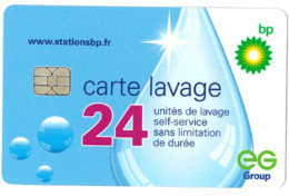 # Carte A Puce Portemonnaie  Lavage BP - EG Group - Goutte - 24u Puce? - Tres Bon Etat - - Car Wash Cards