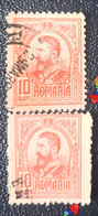 Stamps Errors  Romania 1908 Charles I,  10b Redd, With Misplaced Perforation  Used - Errors, Freaks & Oddities (EFO)
