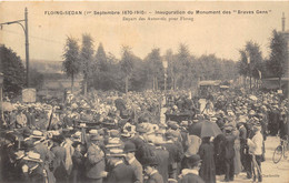 08-FLOING- SEDAN- 1er SEP 1870 : 1910- INAUGURATION DU MONUMENT DES BRAVES GENS,DEPART DES AUTORITES - Sedan