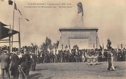 08-FLOING- SEDAN- 1er SEP 1870/1910- INAUGURATION DU MONUMENT DES BRAVES GENS, - Sedan