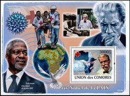 Comores - Les Prix Nobel / De Nobelprijzen - Kofi Annan - Albert Schweitzer (paix / Vrede) - Albert Schweitzer