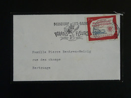 Flamme Sur Lettre Postmark On Cover Mondorf Les Bains Paradis Des Fleurs Luxembourg 1960 - Maschinenstempel (EMA)