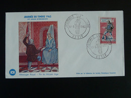 FDC Messager Royal Histoire Postale Moyen-Age Medieval Journée Du Timbre Sétif Algérie 1962 - FDC