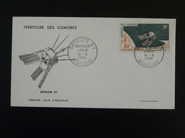 FDC Espace Space Satellite D1 Comores 1966 - Afrika