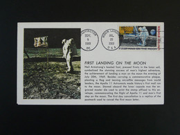 FDC Premier Homme Sur La Lune First Landing On The Moon United States 1969 - North  America