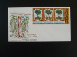 FDC Industrie Du Bois Wood Timber Nouvelles Hebrides 1969 - FDC