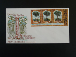 FDC Industrie Du Bois Wood Timber New Hebrides 1969 - FDC