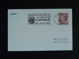 Flamme Clervaux Animation Culturelle Luxembourg 1978 - Maschinenstempel (EMA)