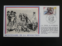FDC Revolution Francaise La Tour D'Auvergne Armée De Napoleon Carhaix 29 Finistere 1991 - Franz. Revolution