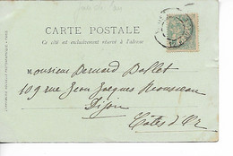 PARIS JOUR DE L'AN Cad évidé 12 Rue Amélie Sur 5c Type Blanc 1904    ...G - 1877-1920: Periodo Semi Moderno