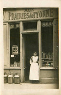 Paris 11ème * Carte Photo * Devanture Commerce Magasin AUX PRAIRIES DE L'YONNE * Lait Milk Fromage - Paris (11)