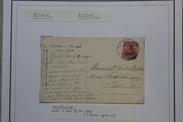 AC10   ELSASS ALSACE BELLE CARTE  1911  HOCHFELDEN  POUR PARIS  FRANCE + + AFFRANCH. PLAISANT - Andere & Zonder Classificatie