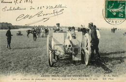 Militaria * Artillerie De Campagne * Mise En Batterie D'une Pièce De 75 M/m * Armée Française En Manoeuvres - Manöver