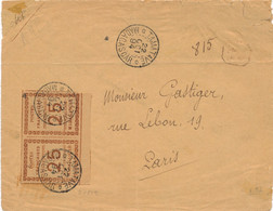 LETTRE RECOMMANDÉE MADAGASCAR TAMATAVE N°11 25C PAIRE POUR PARIS COVER - Briefe U. Dokumente