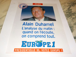 ANCIENNE PUBLICITE ALAIN DUHAMEL SUR EUROPE 1 1995 - Invierno