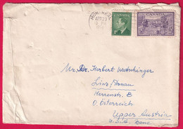 Kanada Brief Etwas Gebraucht, Gelaufen 1950 (Nr. 105) - 1903-1954 De Koningen
