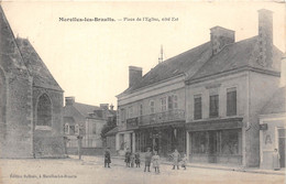 72-MAROLLES-LES-BRAULTS- PLACE DE L'EGLISE CÔTE EST - Marolles