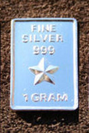 1 Gr .999 Zilver Baartje/Silver Bar 'Five Pointed Star - 3D' - UNC - Verzamelingen