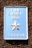 1 Gr .999 Zilver Baartje/Silver Bar 'Five Pointed Star - 3D' - UNC - Collections