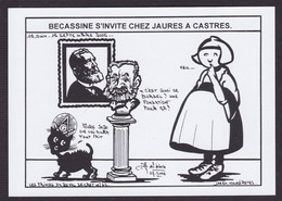 CPM Castres Satirique Caricature Tirage 100 Exemplaires Numérotés Signés Par JIHEL Jaurès Bécassine - Castres
