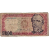 Billet, Pérou, 5000 Soles De Oro, 1976, 1976-07-22, KM:117a, B - Pérou