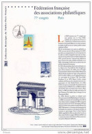 " PARIS / TOUR EIFFEL / ARC DE TRIOMPHE " Sur Doc Philatélique Officiel De 2004. N° YT 3685. DPO - Monumenti