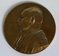 Médaille Bronze. Au Professeur Ernest Pasquier. Ses Collègues, Ses Anciens élèves, Ses Amis. 1873-1923. A. Mauquoy - Professionali / Di Società