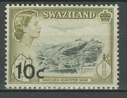 Swaziland 1961 QEII SG 73 10c On 1 ☀ MNH Stamp (**) - Swaziland (...-1967)