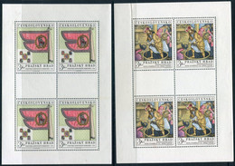 CZECHOSLOVAKIA 1969 Prague Castle In Sheetlets Of 4 MNH / **  Michel 1876-77 Kb - Nuovi