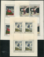 CZECHOSLOVAKIA 1968 National Gallery Paintings In Sheetlets Of 4 MNH / **  Michel 1839-43 Kb - Blocs-feuillets