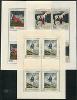 CZECHOSLOVAKIA 1968 National Gallery Paintings In Sheetlets Of 4 MNH / **  Michel 1839-43 Kb - Blokken & Velletjes