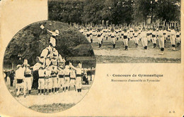 035 227 - CPA-  Thèmes - Sports - Gymnastique - Concours De Gymnastique - Mouvements D'ensemble Et Pyramides - Gymnastik